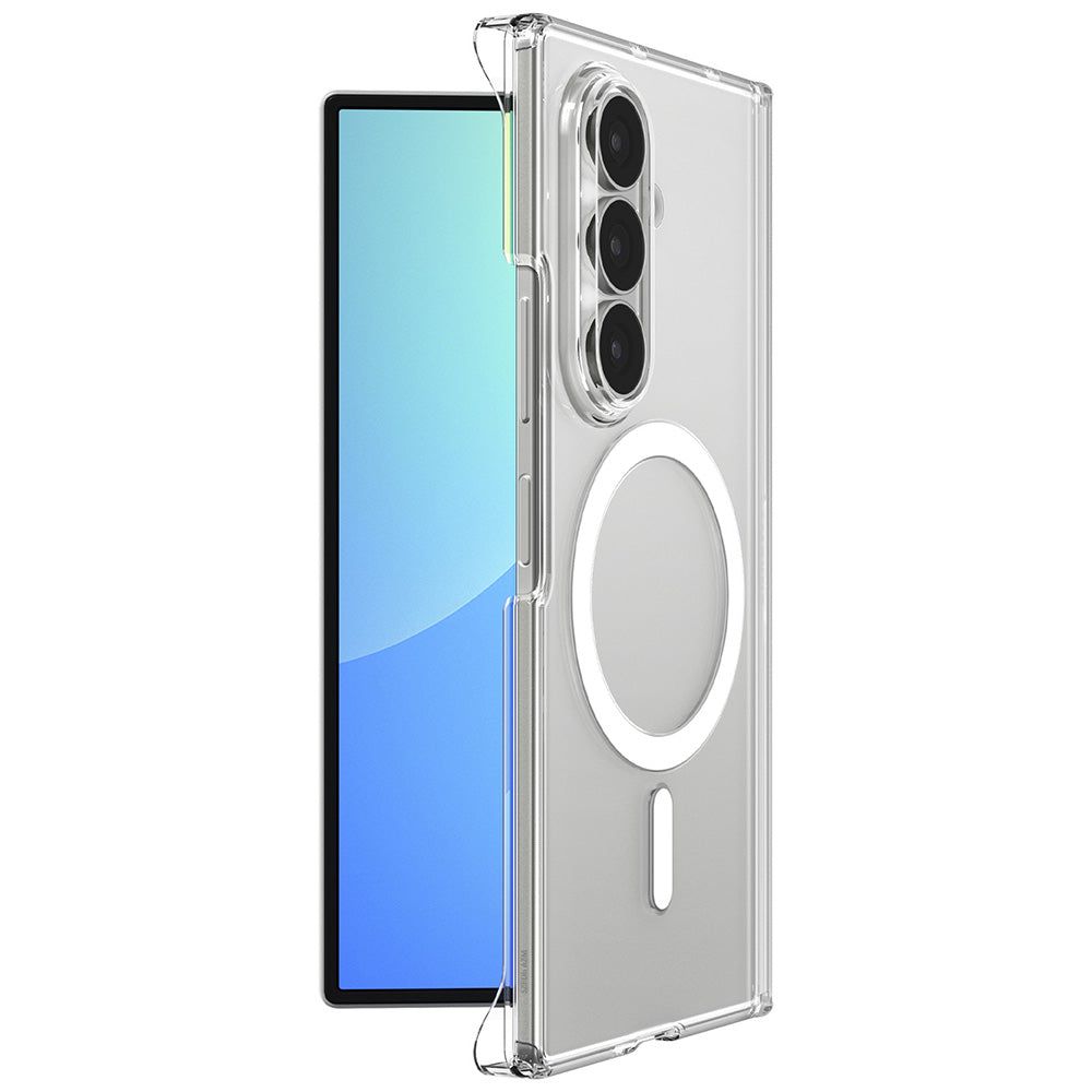 MagSafe Case for Samsung Galaxy Z Fold8 Ultra F976, Spigen, Air Skin Zero, Clear White ACS11495