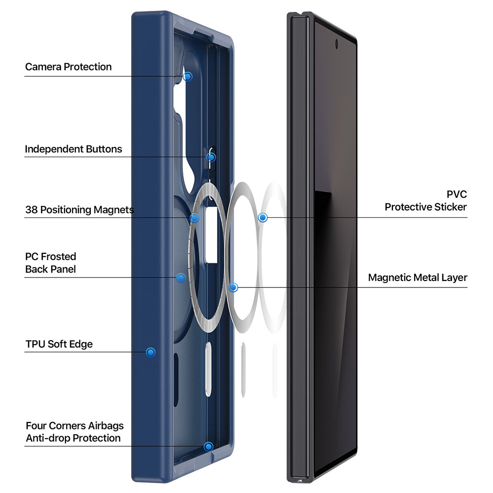 MagSafe-Hülle für Samsung Galaxy Z Fold8 Ultra F976 / Z Fold7 F966, DUX DUCIS, Yind, Schwarz