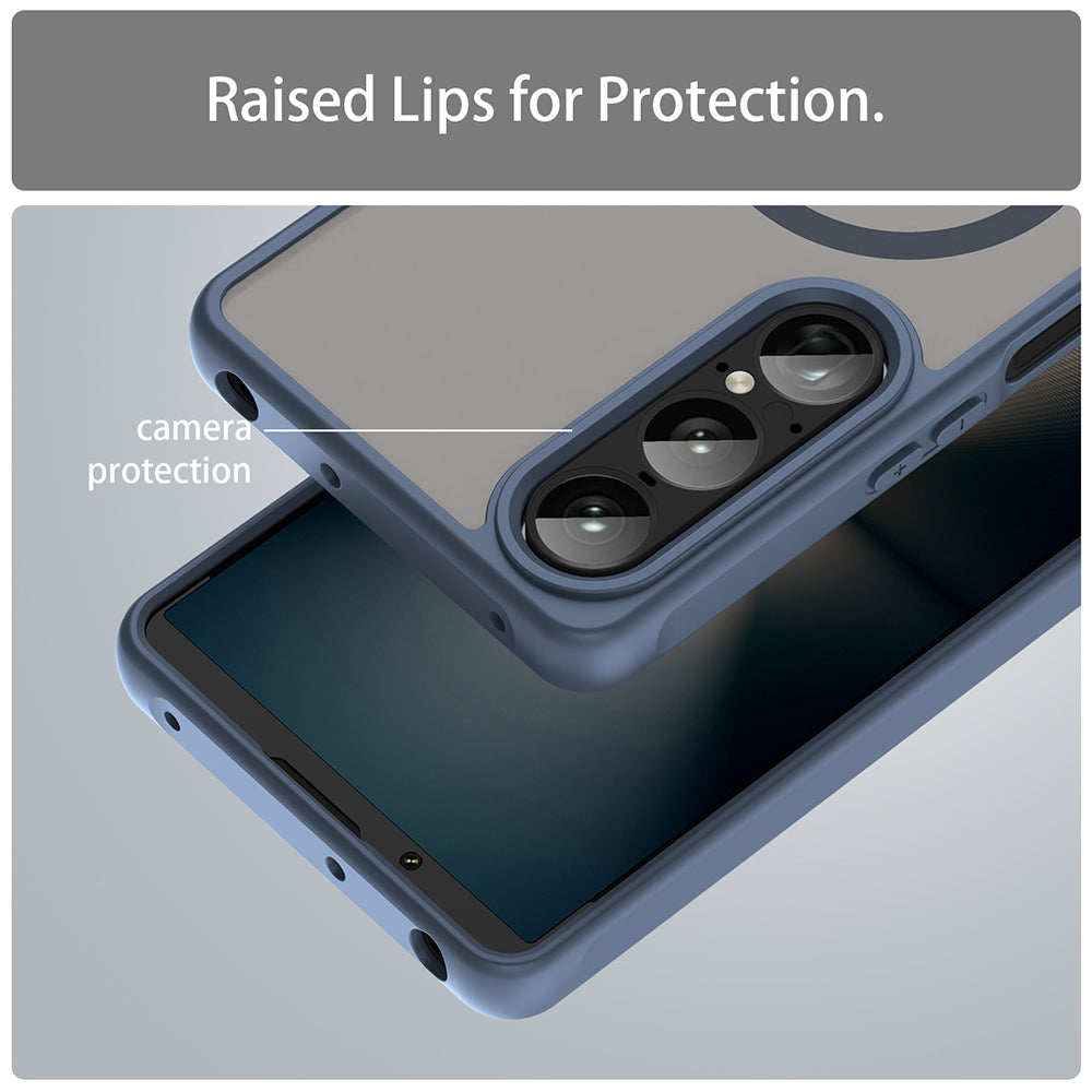 MagSafe-Hülle für Sony Xperia 1 VII, Techsuit, HaloFrost II, Marineblau
