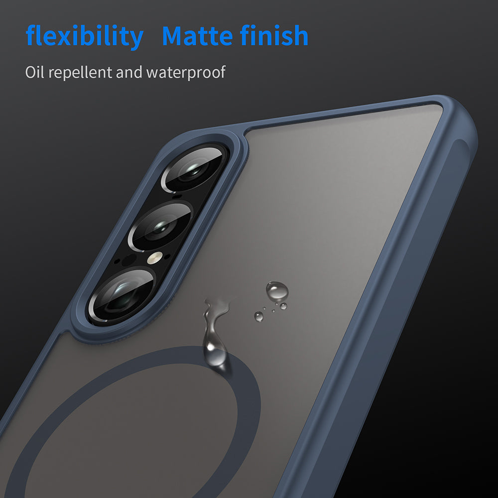 MagSafe-Hülle für Sony Xperia 1 VII, Techsuit, HaloFrost II, Marineblau