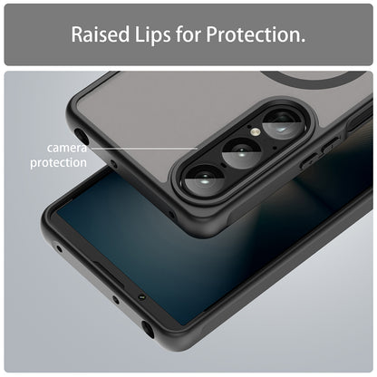 MagSafe-Hülle für Sony Xperia 1 VII, Techsuit, HaloFrost II, Schwarz