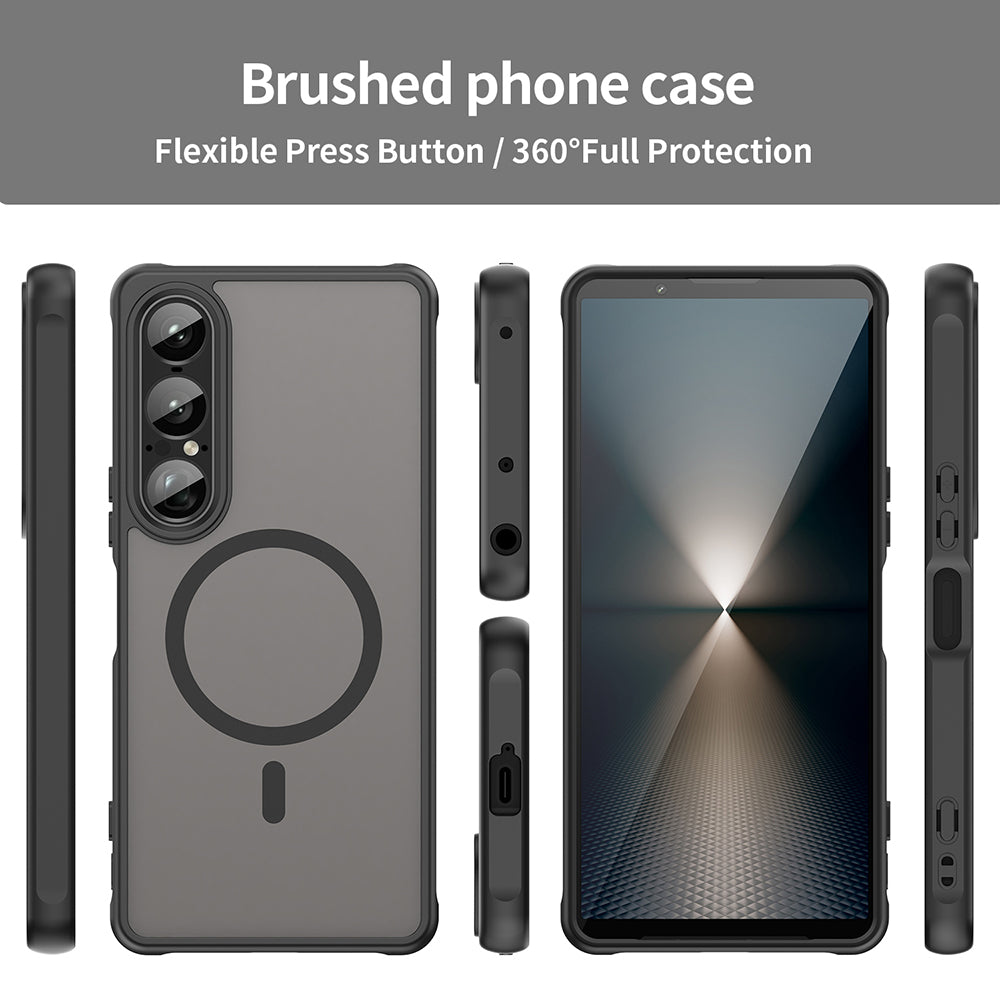 MagSafe-Hülle für Sony Xperia 1 VII, Techsuit, HaloFrost II, Schwarz
