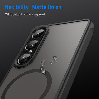 MagSafe-Hülle für Sony Xperia 1 VII, Techsuit, HaloFrost II, Schwarz
