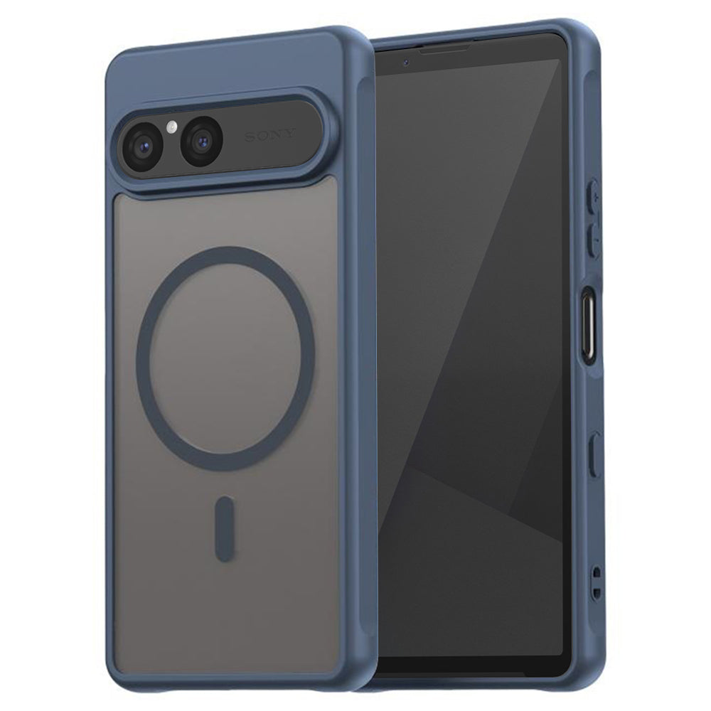 MagSafe Hülle für Sony Xperia 10 VII, Techsuit, HaloFrost II, Marineblau