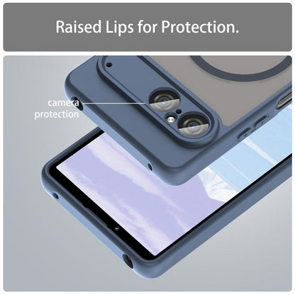 MagSafe Hülle für Sony Xperia 10 VII, Techsuit, HaloFrost II, Marineblau