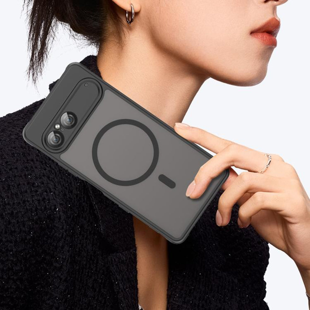 MagSafe Hülle für Sony Xperia 10 VII, Techsuit, HaloFrost II, Schwarz