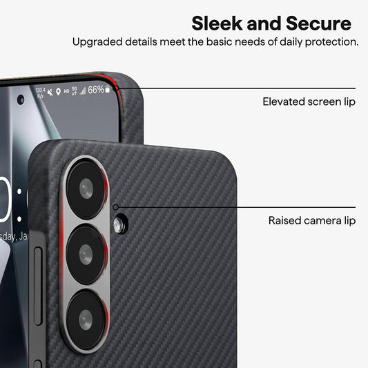 MagSafe Hülle für Xiaomi 17 Ultra, Techsuit, Aramid Fiber, Schwarz