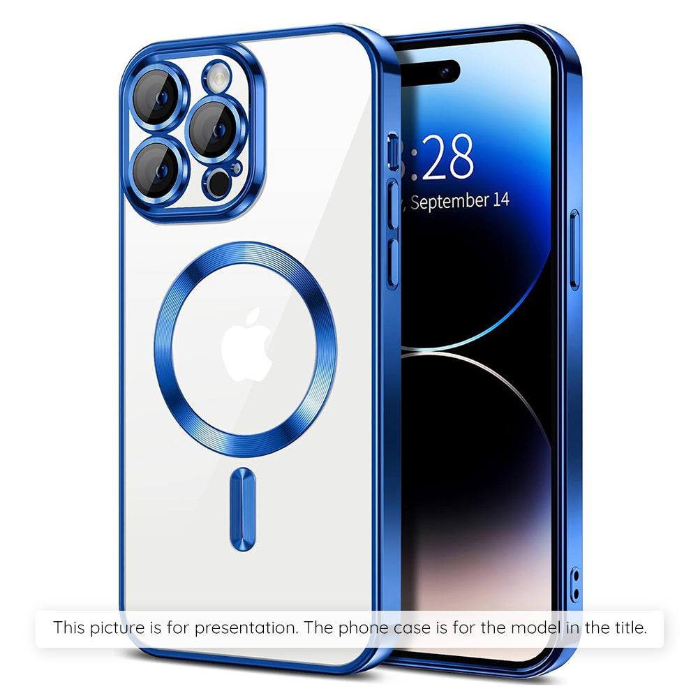 MagSafe-Hülle für Xiaomi 17T Pro, Techsuit, Luxury Crystal, Dunkelblau