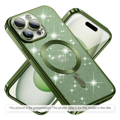 MagSafe-Hülle für Xiaomi 17T Pro, Techsuit, Luxury Glitter, Dunkelgrün