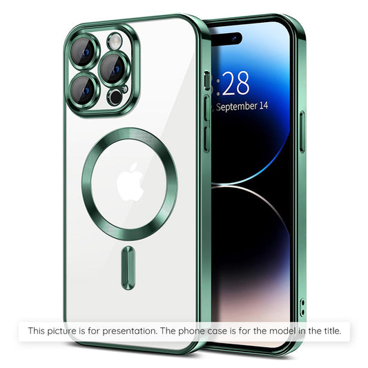 MagSafe-Hülle für Xiaomi 17T, Techsuit, Luxury Crystal, Dunkelgrün