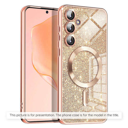 MagSafe-Hülle für Xiaomi 17T, Techsuit, Luxury Glitter, Roségold