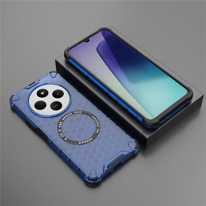 MagSafe Case for Xiaomi Poco C75 / Redmi 14C, Techsuit, HoneyComb Shield, Blue