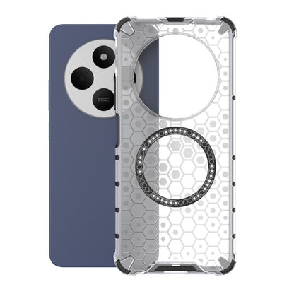 MagSafe-Hülle für Xiaomi Poco C75 / Redmi 14C, Techsuit, HoneyComb Shield, Weiß