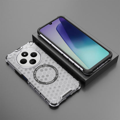 MagSafe-Hülle für Xiaomi Poco C75 / Redmi 14C, Techsuit, HoneyComb Shield, Weiß