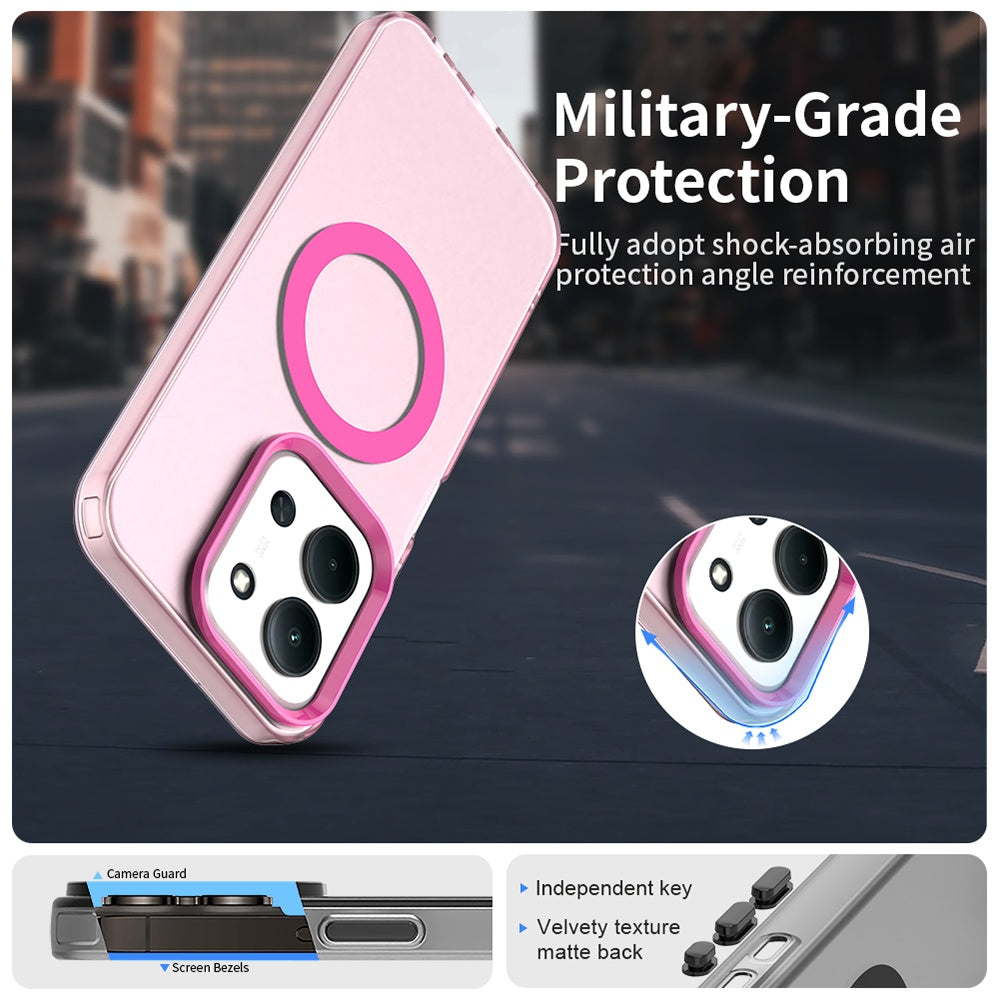 MagSafe-Hülle für Xiaomi Poco C85 4G / Redmi 15C 5G / 15C 4G, Techsuit, CandyCase, Rosa