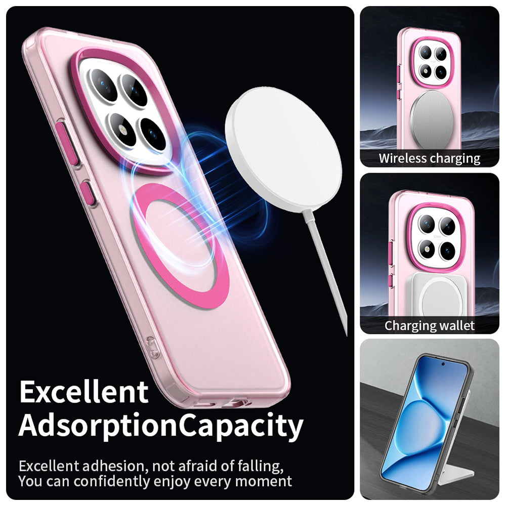 MagSafe Hülle für Xiaomi Poco M8 Pro / Redmi Note 15 Pro+ 5G, Techsuit, CandyCase, Rosa