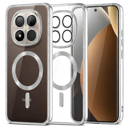 MagSafe-Hülle für Xiaomi Poco M8 Pro / Redmi Note 15 Pro+ 5G, Techsuit, Luxury Crystal, Silber