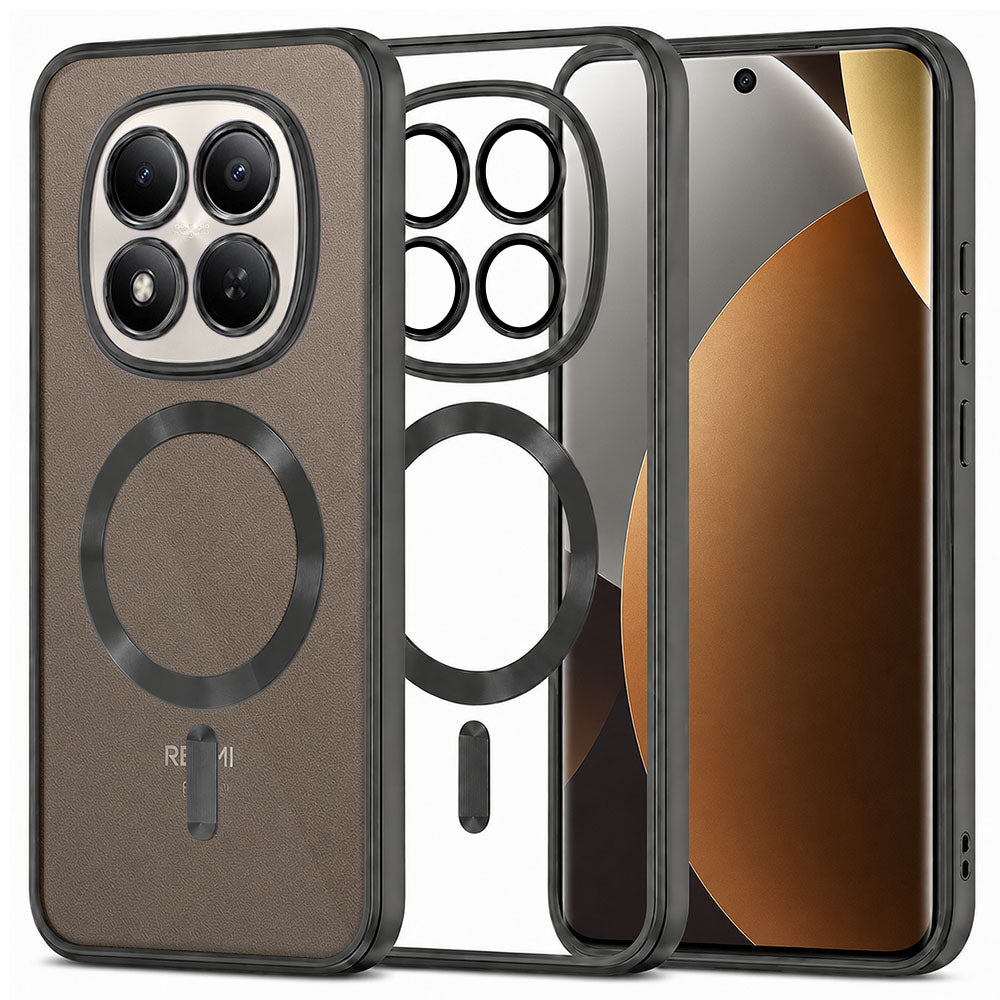 MagSafe-Hülle für Xiaomi Poco M8 Pro / Redmi Note 15 Pro+ 5G, Techsuit, Luxury Crystal, Schwarz