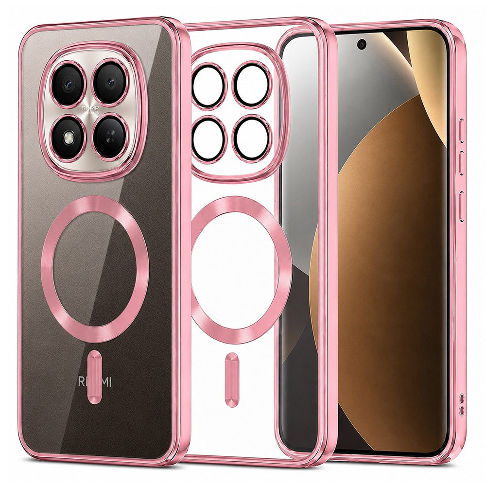MagSafe-Hülle für Xiaomi Poco M8 Pro / Redmi Note 15 Pro+ 5G, Techsuit, Luxury Crystal, Rosa