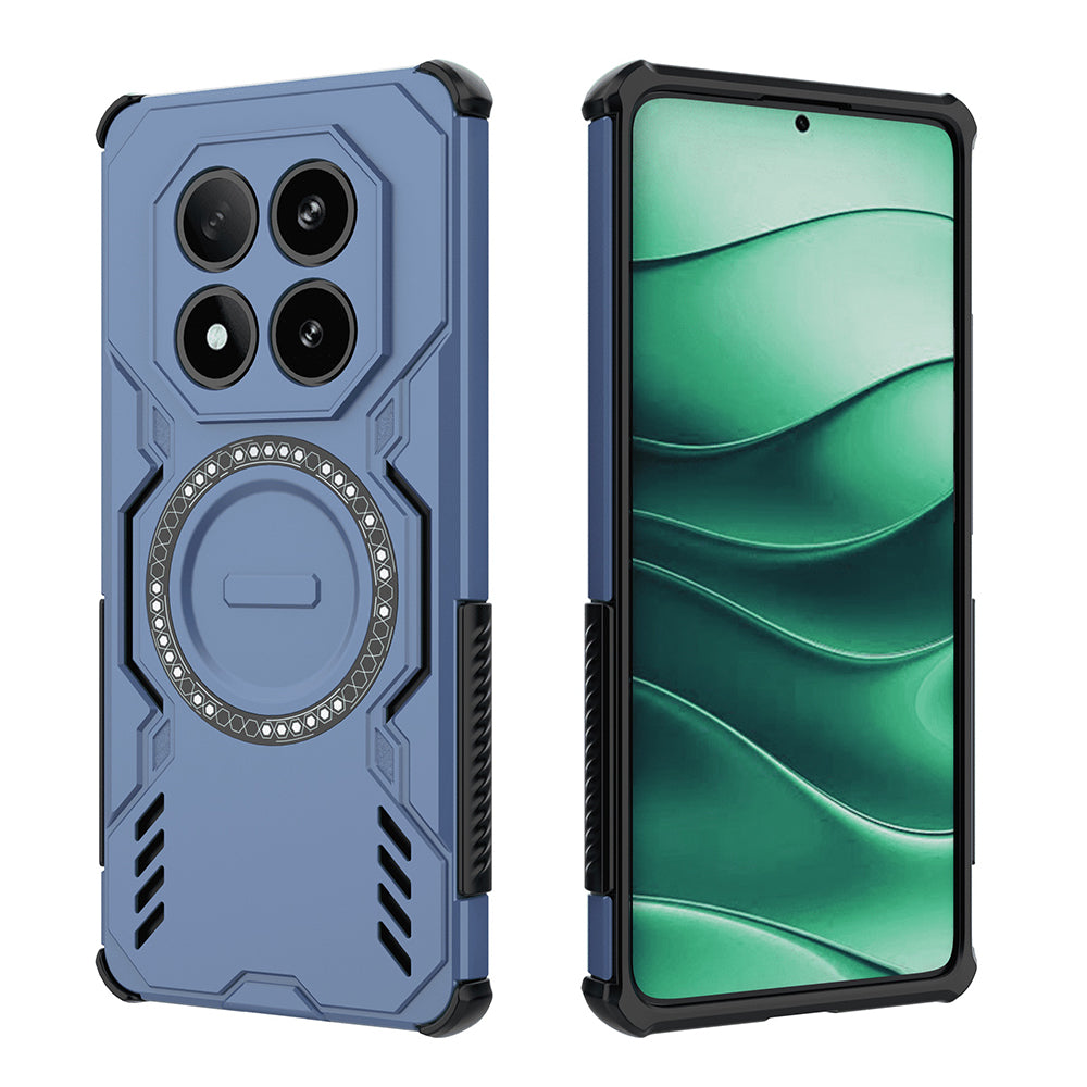 MagSafe-Hülle für Xiaomi Poco X7 / Redmi Note 14 Pro 5G, Techsuit, ArmorMag, Blau