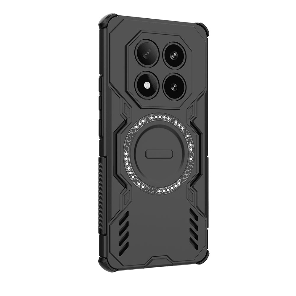 MagSafe-Hülle für Xiaomi Poco X7 / Redmi Note 14 Pro 5G, Techsuit, ArmorMag, Schwarz