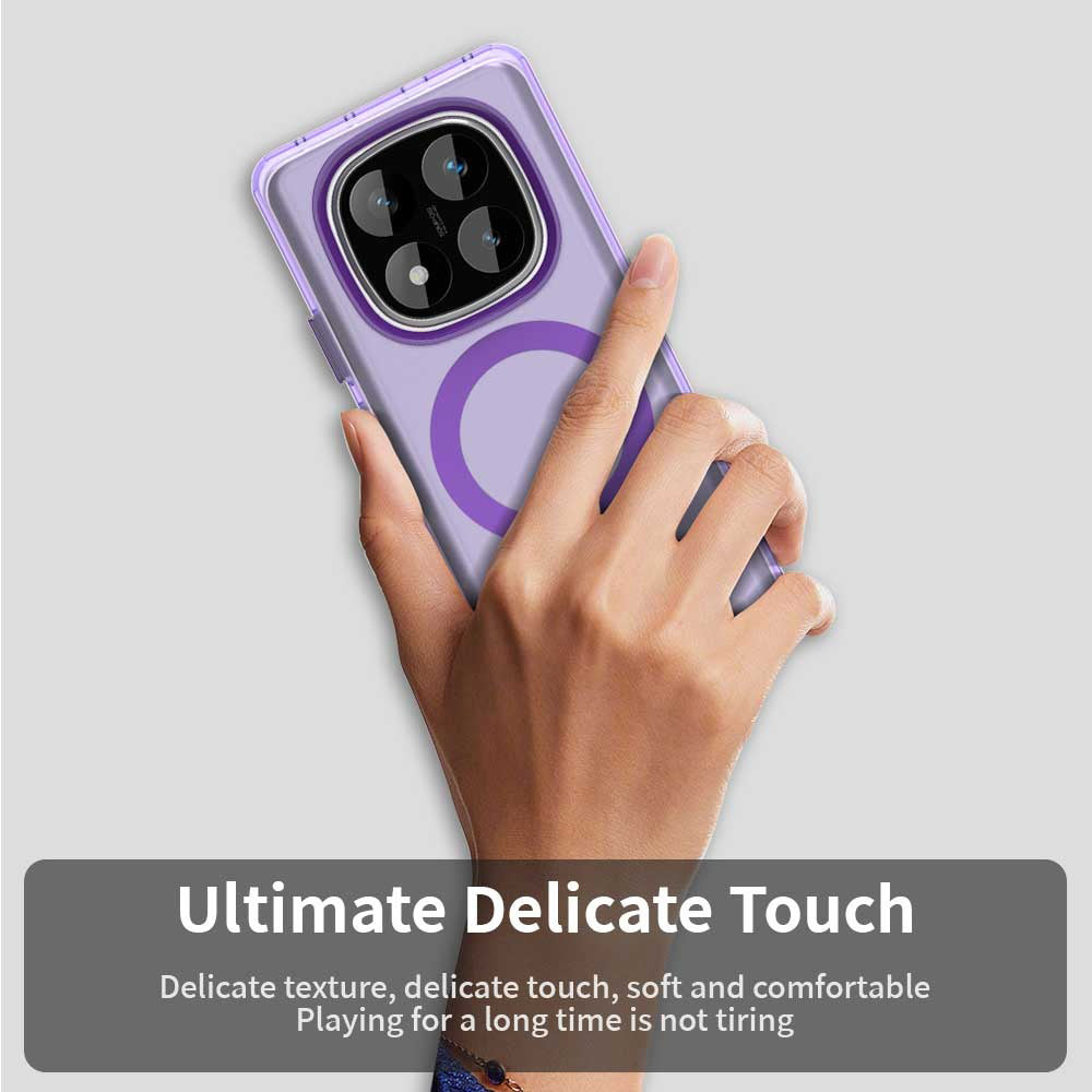 MagSafe Case for Xiaomi Poco X7 / Redmi Note 14 Pro 5G, Techsuit, CandyCase, Purple