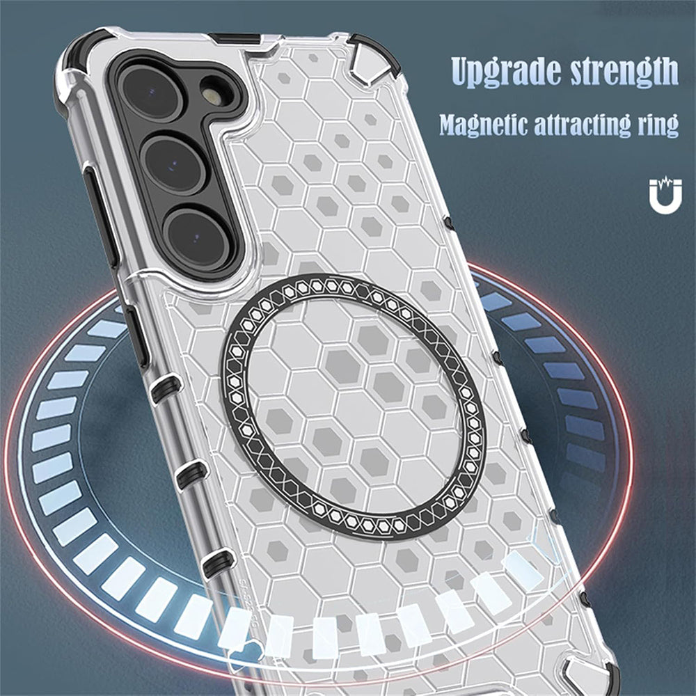 MagSafe Hülle für Xiaomi Redmi 15 5G / 15 4G, Techsuit, HoneyComb Shield, Weiß