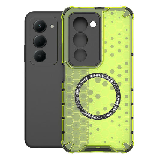 MagSafe Hülle für Xiaomi Redmi 15 5G / 15 4G, Techsuit, HoneyComb Shield, Grün