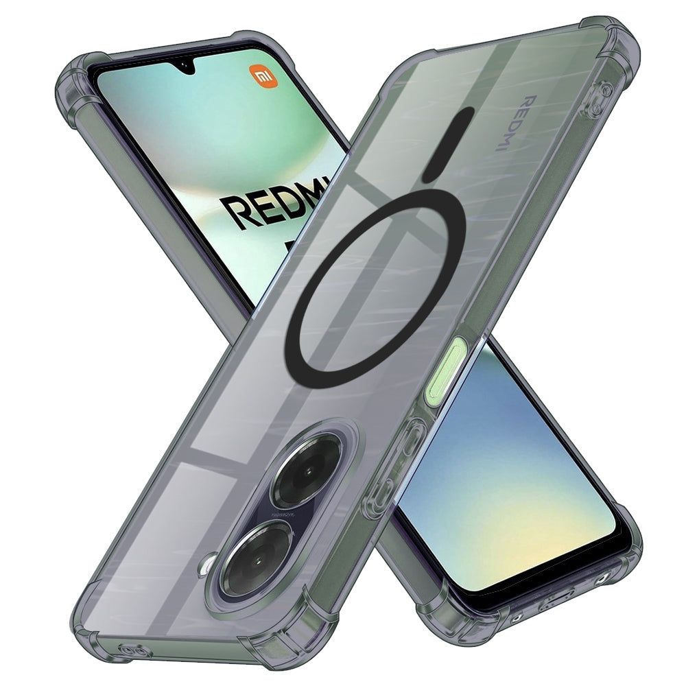 MagSafe-Hülle für Xiaomi Redmi A5 4G (Standard), Techsuit, stoßfest klar, rauchfarben