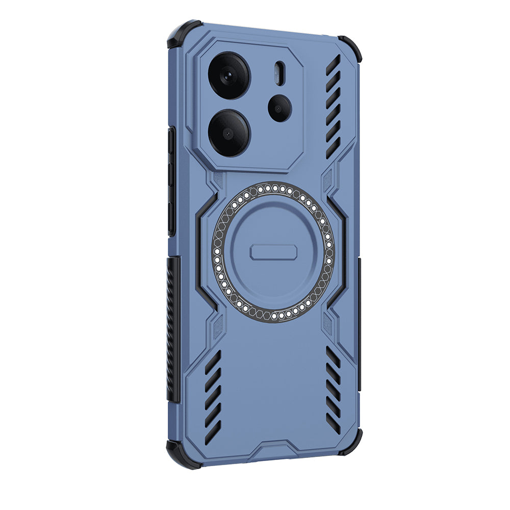 MagSafe-Hülle für Xiaomi Redmi Note 14 4G (Regional), Techsuit, ArmorMag, Blau