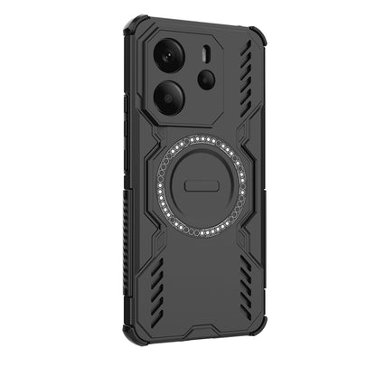 MagSafe-Hülle für Xiaomi Redmi Note 14 4G (Regional), Techsuit, ArmorMag, Schwarz
