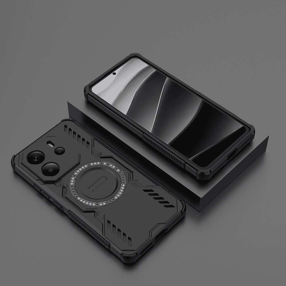 MagSafe-Hülle für Xiaomi Redmi Note 14 4G (Regional), Techsuit, ArmorMag, Schwarz