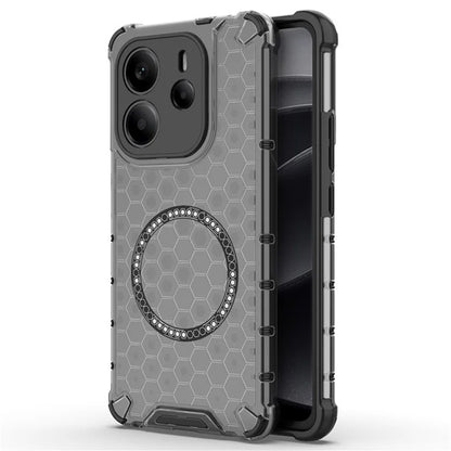MagSafe-Hülle für Xiaomi Redmi Note 14 4G (Regional), Techsuit, HoneyComb Shield, Schwarz