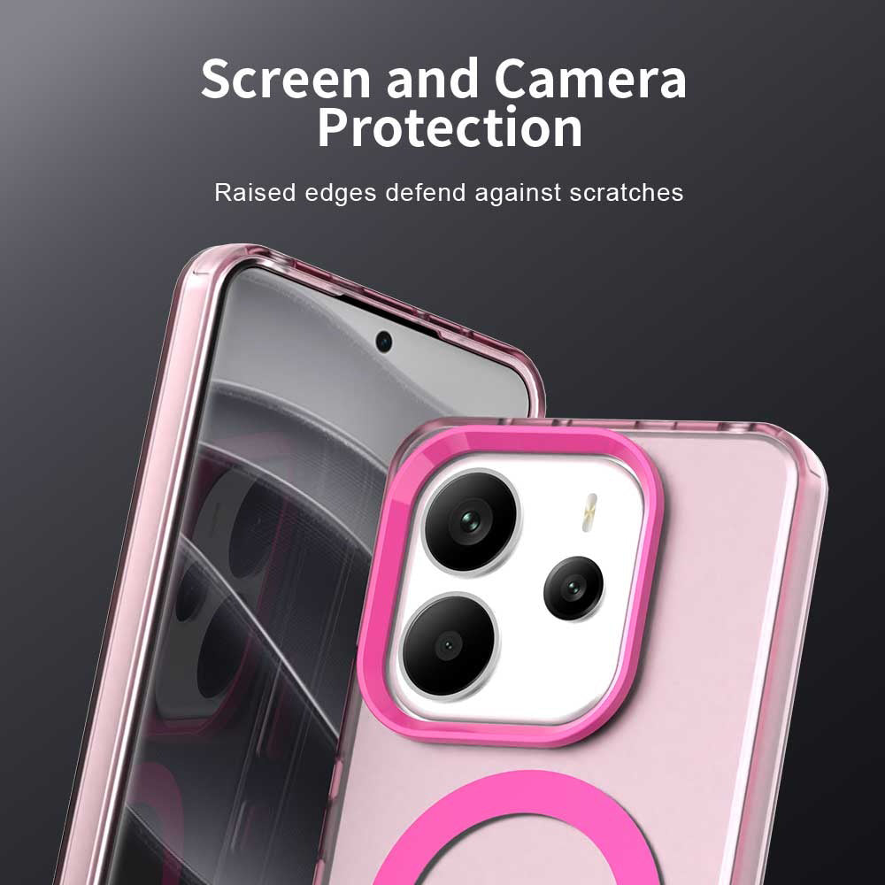 MagSafe-Hülle für Xiaomi Redmi Note 14 4G (Standard), Techsuit, CandyCase, Rosa