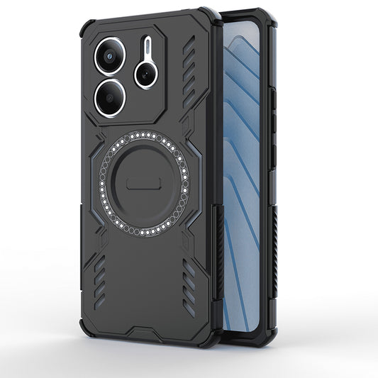 MagSafe-Hülle für Xiaomi Redmi Note 14 5G, Techsuit, ArmorMag, Schwarz