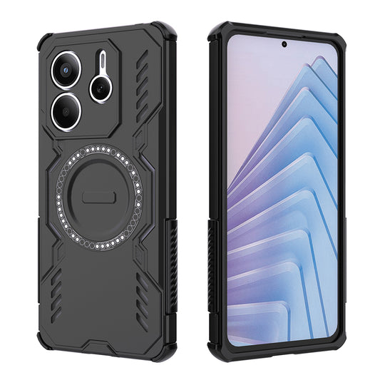 MagSafe-Hülle für Xiaomi Redmi Note 14 5G, Techsuit, ArmorMag, Schwarz
