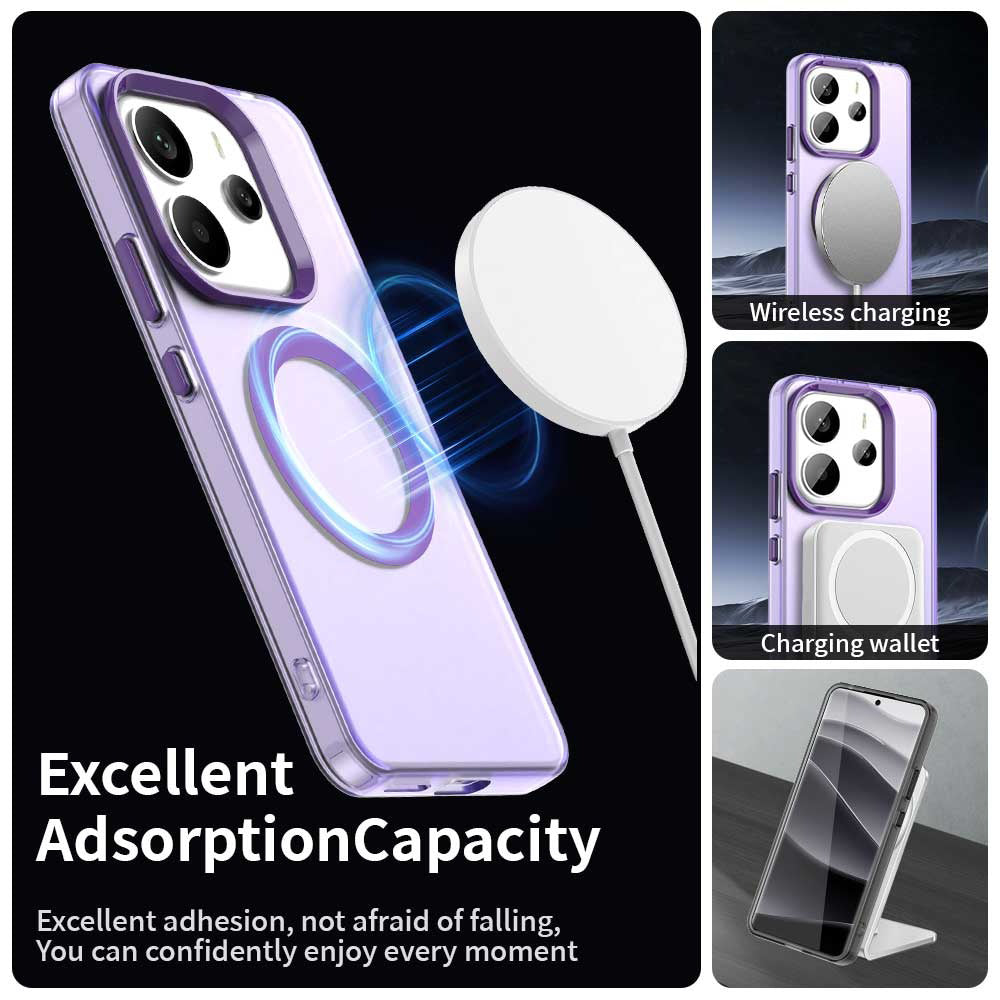 MagSafe-Hülle für Xiaomi Redmi Note 14 5G, Techsuit, CandyCase, Lila