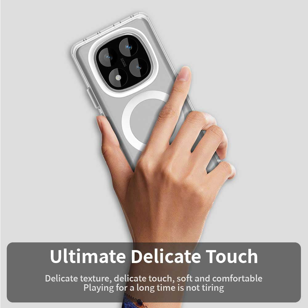 MagSafe-Hülle für Xiaomi Redmi Note 14 Pro 4G, Techsuit, CandyCase, Weiß