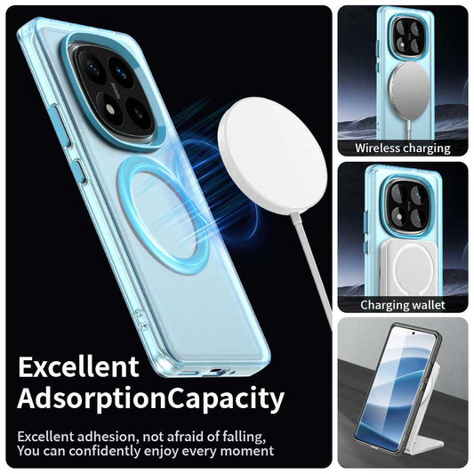 MagSafe-Hülle für Xiaomi Redmi Note 14 Pro 4G, Techsuit, CandyCase, Blau