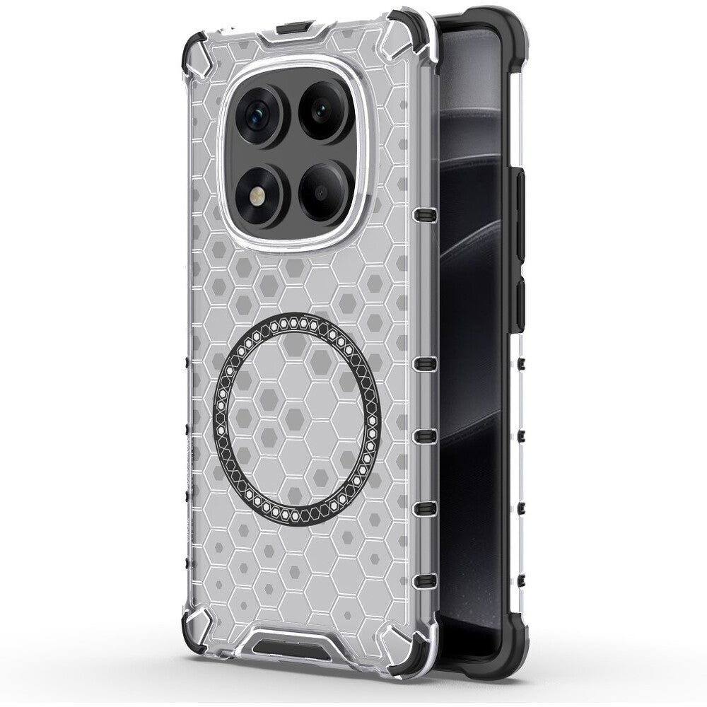 MagSafe-Hülle für Xiaomi Redmi Note 14 Pro 4G, Techsuit, HoneyComb Shield, Weiß