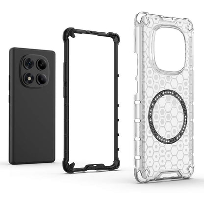 MagSafe-Hülle für Xiaomi Redmi Note 14 Pro 4G, Techsuit, HoneyComb Shield, Weiß