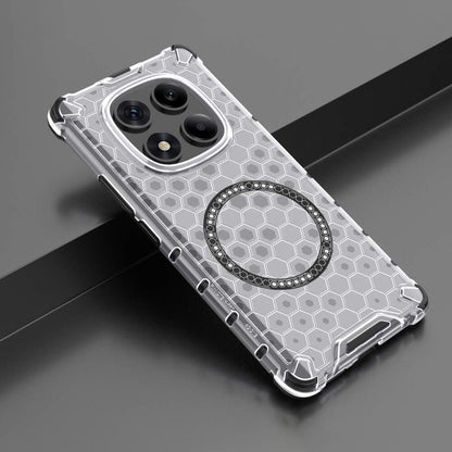 MagSafe-Hülle für Xiaomi Redmi Note 14 Pro 4G, Techsuit, HoneyComb Shield, Weiß