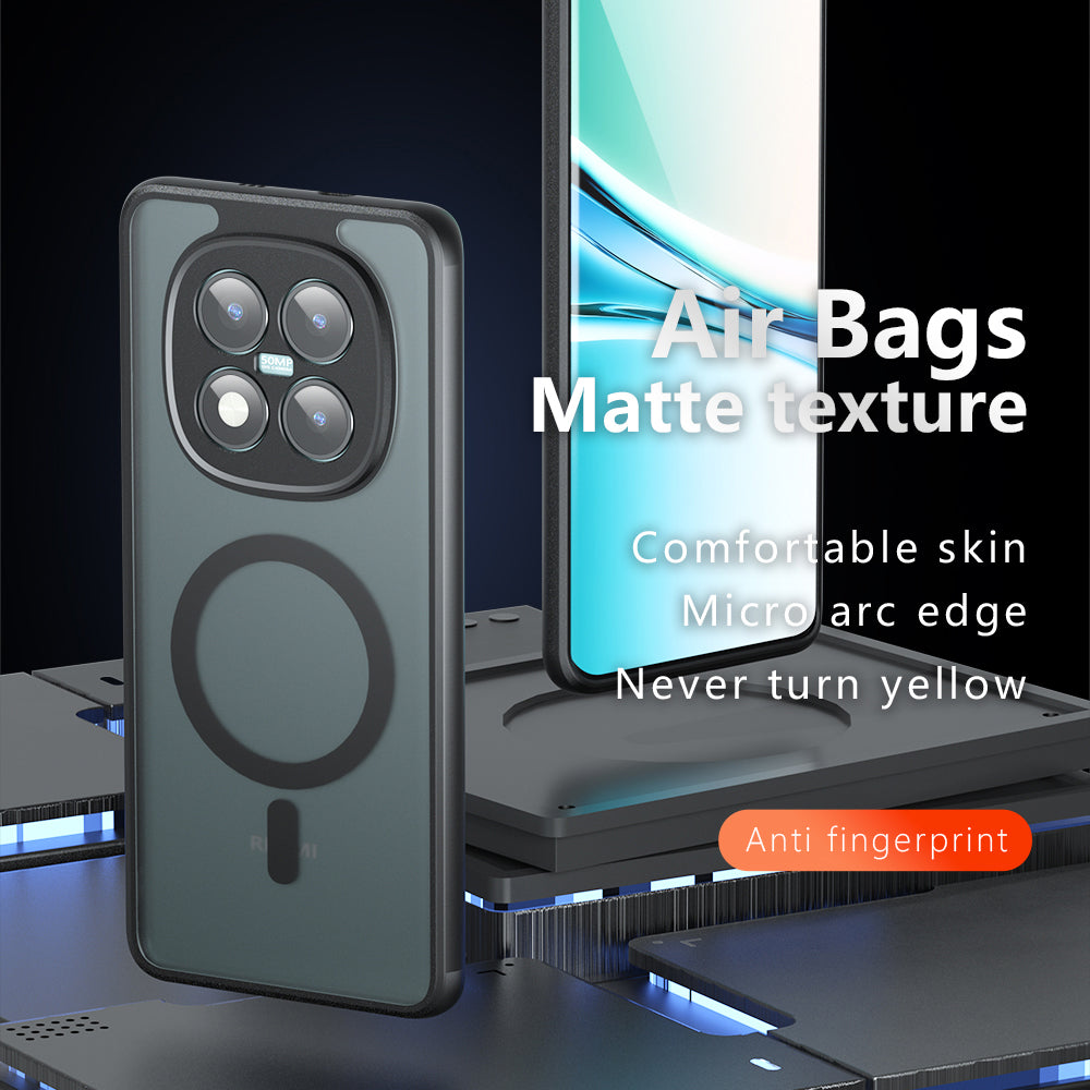 MagSafe Hülle für Xiaomi Redmi Note 15 Pro 4G, Techsuit, PureFrost, Satinschwarz