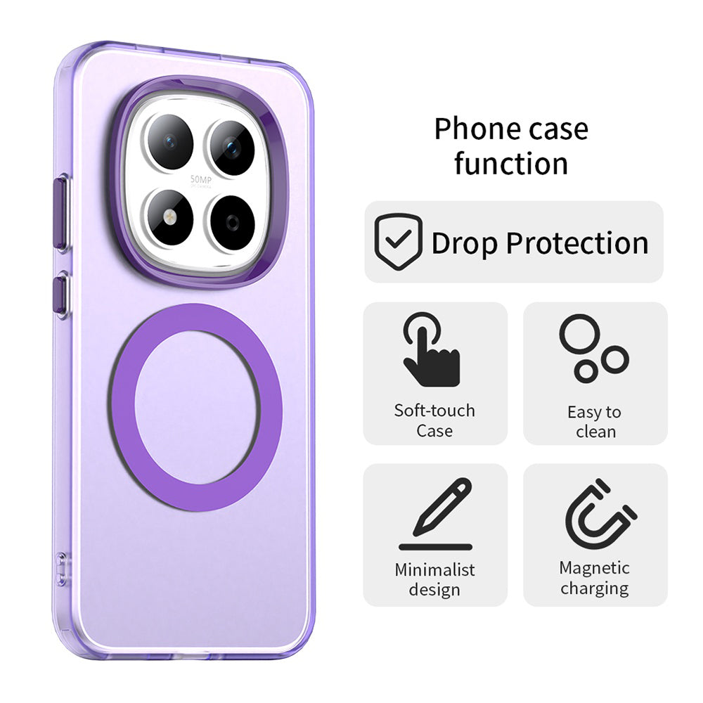 MagSafe Hülle für Xiaomi Redmi Note 15 Pro 5G, Techsuit, CandyCase, Lila