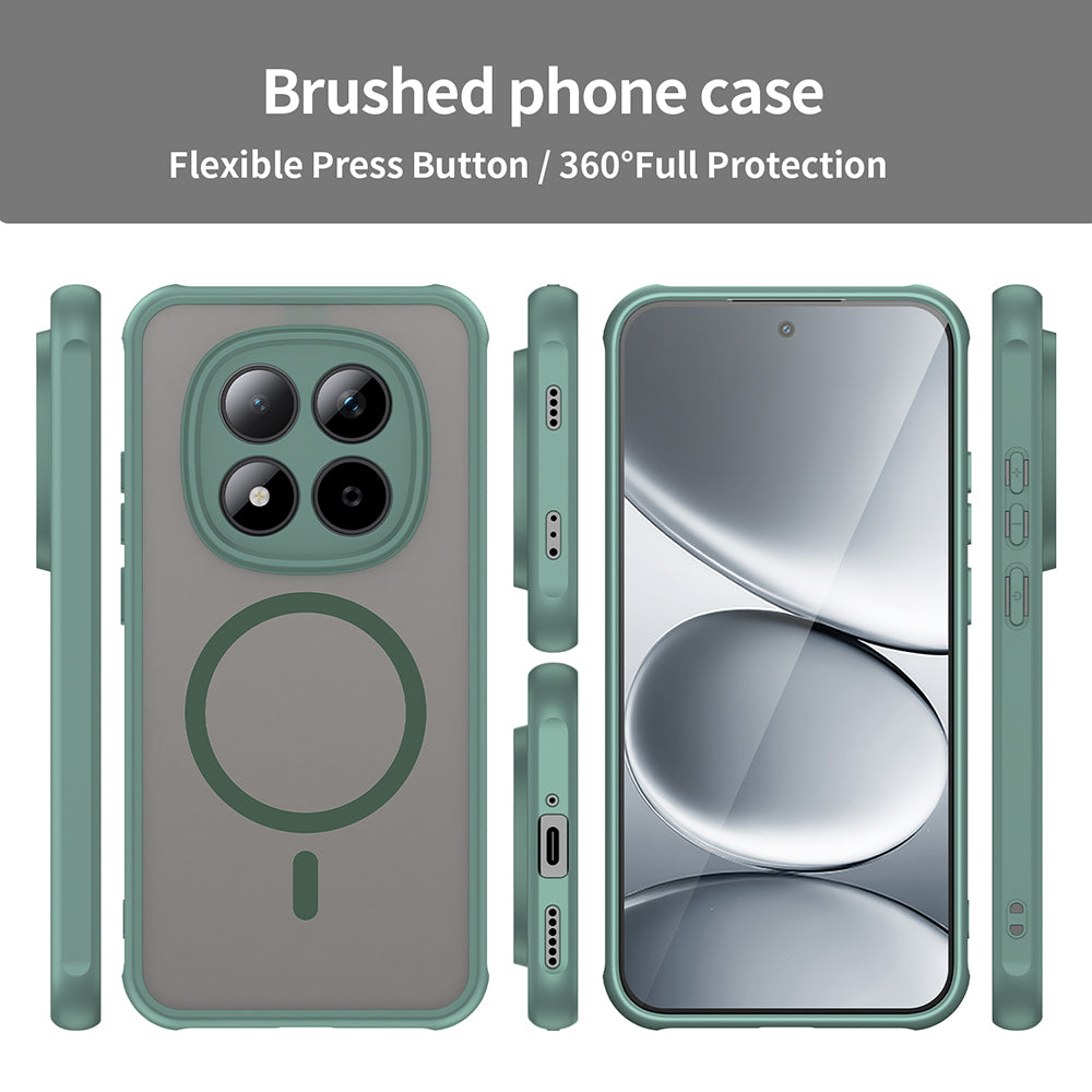 MagSafe Hülle für Xiaomi Redmi Note 15 Pro 5G, Techsuit, HaloFrost II, Grün