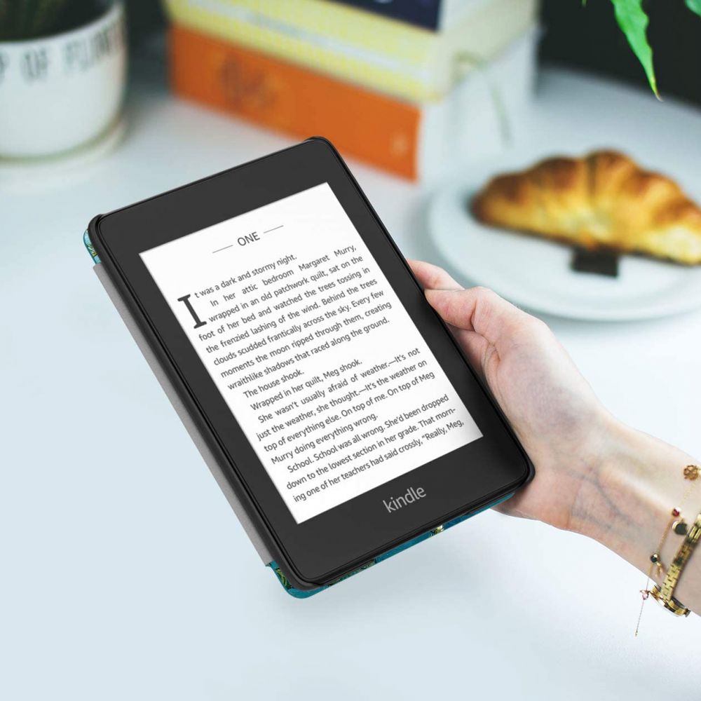 Hülle für Amazon Kindle Paperwhite 5 Zoll, Techsuit, SmartCover, Schwarz