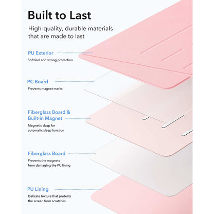 Hülle für Apple iPad (2025) / (2022), ESR, Flip Hybrid, Rosa