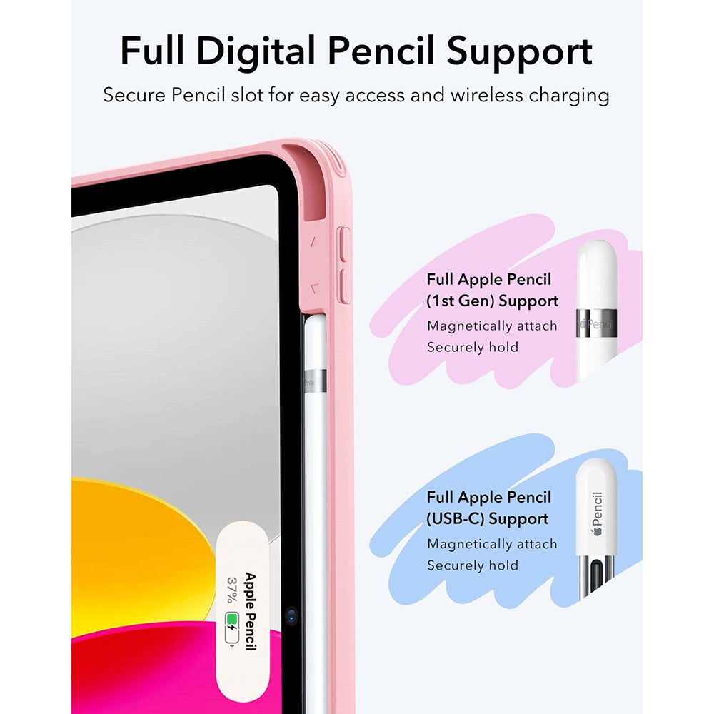 Hülle für Apple iPad (2025) / (2022), ESR, Flip Hybrid, Rosa