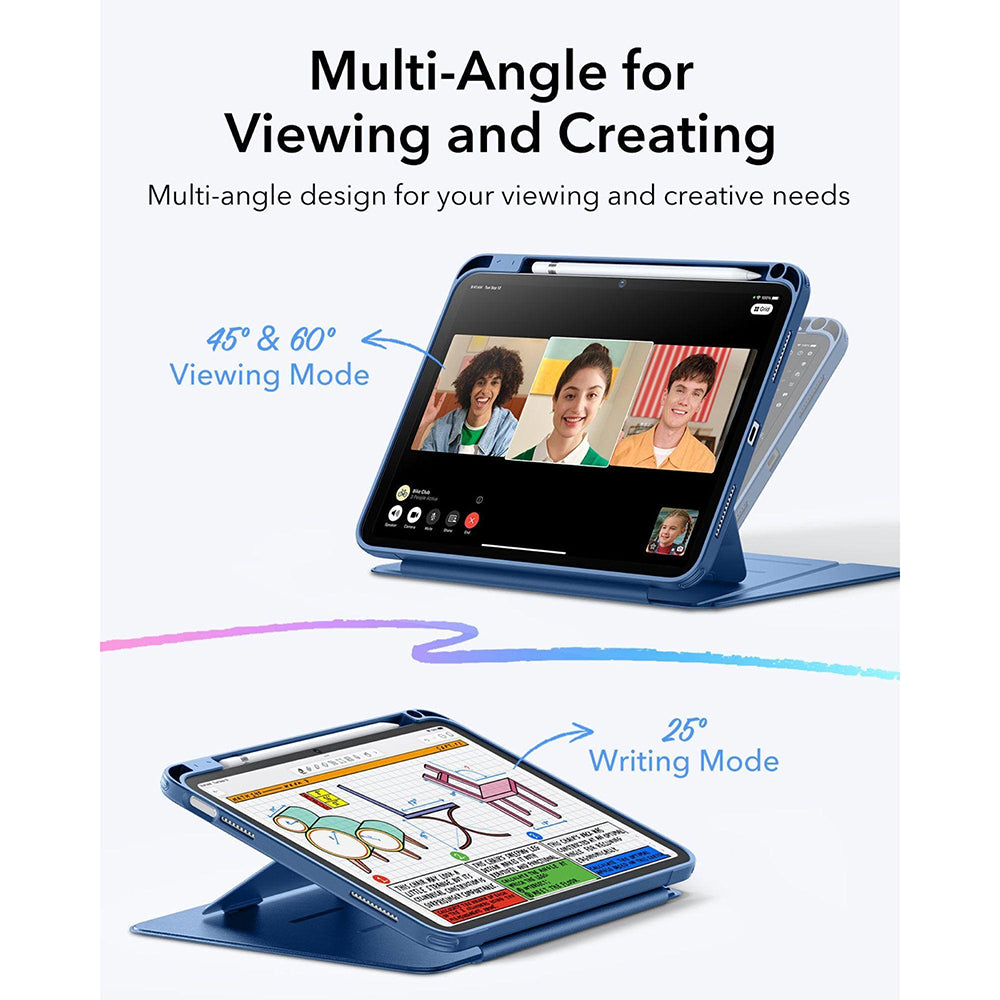 Hülle für Apple iPad (2025) / (2022), ESR, Flip Hybrid, Blau