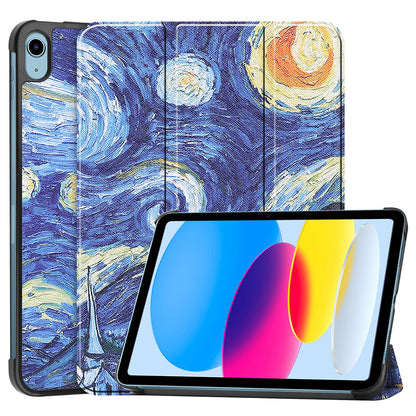 Hülle für Apple iPad (2025) / (2022), Techsuit, FoldPro Starry Night, Mehrfarbig